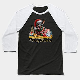 Merry Christmas Doberman Baseball T-Shirt